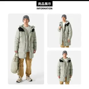 【The North Face 男 600FP 長版防風防潑羽絨外套《淺灰》】7W7K/登山/保暖外套/防潑水