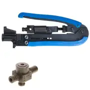 Coax Compression Tool Crimper for Coax RG6, RG59, RG11 Cable BNC RCA F Connector