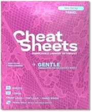 Cheat Sheets Laundry Detergent Sheets Gentle Travel Packs Sea Spray - 10 Sheets (10 Loads) - Travel Friendly - Liquidless and Powderless - Eco-Friendly - Formulated For Lingerie and Wool