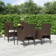 5 Piece Garden Dining Set with Cushions Outdoor Furniture Patio Table Chai 56628