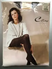 Ibici collection Italy Celine Tights Brown Sheen Opaque Ribbed Medium NEW