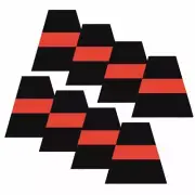 Set of 8 Thin Red Line Tetrahedron TET Decal for Helmet or Vehicle