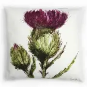Clare Baird Scottish Thistle Flower of Scotland Cushion 100% Cotton