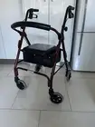Mobility Rollator Walker, collapsible, underseat bag, hand brakes, 4 wheels