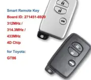 271451-6920 Keyless Smart Remote Car Key Fob Replacement Suitable For TOYOTA