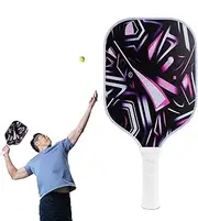 LED Pickleball Racket - Lightweight Fiberglass Pickleball Racquet, Pickle Ball Racket | LED Pickleball Paddle with Charging Cable, Grip Supplies, Pickleball Accessories with