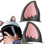 Hard Hat Cat Ears - 1 Pair Hard Hat Sticker Cat Ears | Peel & Stick Kitten Ear Accessory, Adhesive Ski Hat Horns, Headgear Attachments for Ski Hat