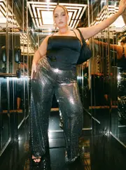Nemara Pants Black / Silver Curve