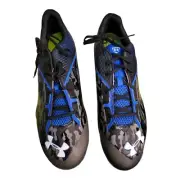 Under Armour DECEPTION DT LOW Camo Blue Black Men's Baseball Cleats SIZE 16 NIB