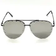 Aviator Sunglasses Studded Rim Mirrored Lens Fashion Sun Glasses UV Protection