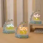 Handmade Tulip Flower Bird Table Lamp LED Nightlight Atmosphere Lamps