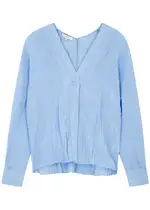Vince Light Blue Crinkled-effect Satin Blouse - XS XS