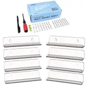 Vinyl Record Holder Rack Display Shelf Wall Mount 8 pack 7" Acrylic Cd Clear