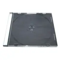 在飛比找momo購物網優惠-【DigiStone】單片超薄CD/DVD硬殼收納盒/黑色 