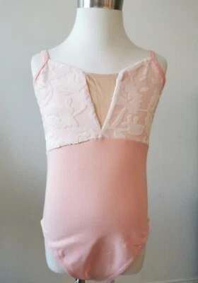 Brand New Peach/white Ballet leotard/Dance wear kids Size 10 (130-140cm Height)