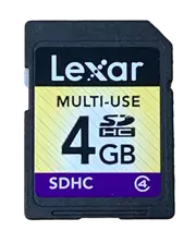Genuine Lexar 4GB SDHC Secure Digital Memory Card SD Nintendo 3DS (Preowned)