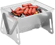 Stainless Steel BBQ, Portable Grill, Multi-Purpose Foldable Camping Stove, Ultra-Lightweight, for Camp, Hiking & Outdoor Grilling