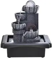 Tabletop Water Fountain Recruiting Wealth Simple Circulation Flowing Water Desktop Fountain Decorations Living Room TV Cabinet and Porch Decorations Office Relaxation Meditation Fountain (Color : 08