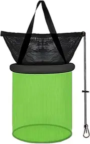 ＫＬＫＣＭＳ Floating Fishing Basket Fish Holder Convenient Multipurpose Portable Quick Dry Storage Cage Fish Net Bucket for Live Caught