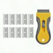 1pc Car Sticker Remover Razor Scraper W/10 Blade Retractable Paint Scraper