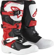 Alpinestars Tech 3S Youth Motocross Boots, black-white-red, Size 42 Black White Red