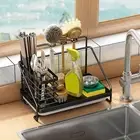 Drainage Speed Sponge Rack Kitchen Sink Storage Solution Caddy Organizer