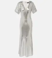 [Rotate] Rotate Sequined midi dress AU 8 silver