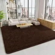 LOCHAS Ultra Soft Indoor Modern Area Rugs 9x12 Fluffy Living 9' x 12' Brown