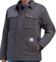 New Gray Women’s Rebar Ariat Sherpa Lined 1X Dura Canvas Coat