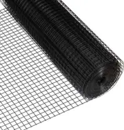 16 Gauge Black Vinyl Coated Welded Wire Mesh Size 0.5 Inch by 1 Inch (4 Ft. X 50