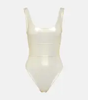 [Melissa Odabash] Melissa Odabash Perugia metallic swimsuit AU 16 gold