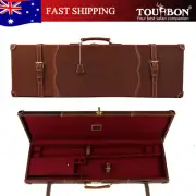TOURBON Leather Hunting Shotgun Case Weapon Protector Safety Lock Gun Hard Box