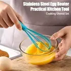 Egg Beater Silicone Whisk Silicone-coated Balloon Whisks for Blending Cooking