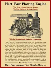 1908 Hart Parr Gasoline Plowing Engine NEW Sign 18x24" USA STEEL XL Size