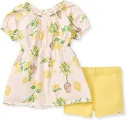 [Burt's Bees Baby] baby-girls Top and Pant Set, Short Sleeve Tunic and Leggings Bundle, 100% Organic Cotton