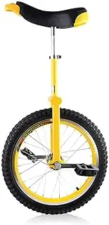 Unicycle Acrobatic Bicycle Balance Scooter Single-Wheel Bicycle Adult for Outdoor Sports Fitness (Color : Yellow, Size : 24Inch) Durable TDF