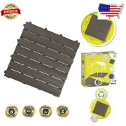 Easy Install Playhouse Floor Tiles, Set of 6 Interlocking Brown Slabs for Kids
