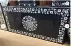 5'x2.5' black marble table top coffee center inlay malachite decor home k70