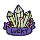 Iron On Patch Embroidered LUCKY CRYSTAL No Sewing Patches For Clothes Jeans