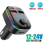 Bluetooth 5.0 FM Transmitter For Car, Type-C PD Wireless Best Radio 2024 FM H1Z4