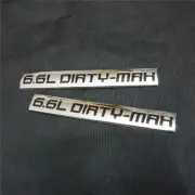 2x Black 6.6L DIRTY-MAX Chrome Metal Sticker Badge Decal Emblem SUV Turbo 3D Car (for: Subaru)