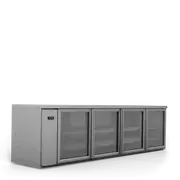 Williams Boronia - Four Door Stainless Steel Remote Back Bar Counter Display Refrigerator