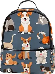Travel Backpack,Small Backpack,Carry on Backpack,All Kinds of Dogs,Backpack, N8rg1waojjbj, 12x5.7x14.6 in