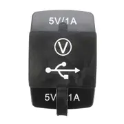 12V Dual USB Power Charger Socket W/ LED Voltmeter Voltage For Motorcycle Car Boat
