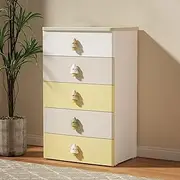 [GUAWJRZDP] Colorful Storage Cabinet, Drawer Chest, Plastic Chest of Drawers, Drawers Organizer Storage with Wooden Top, Drawer Chest for Bedroom, Living Room, Kids Room(5-Tier)