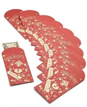 Holiday Lane 10 Pack Lunar New Year Tiger Red Packet Gift Envelopes