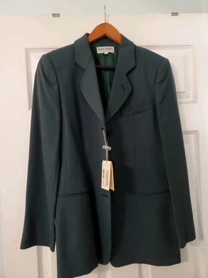 Vintage NEW Giorgio Armani Collezioni Blazer Jacket Coat 100% Wool US 8 Green