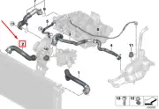MINI CLUBMAN F54 Radiator Top-Thermostat Hose 8658481 17128658481 NEW GENUINE