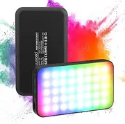 LUXCEO V10 RGB LED Video Light 6 W, CRI 95+ LED Camera Light 3000 K/6000 K, 3000 mAh LED Panel LED, Video Light Aluminium for Vlog, Video Conferencing, Live Broadcast, Interview, YouTube