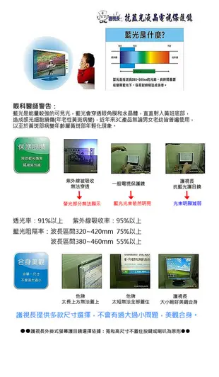 台灣製~28吋[護視長]抗藍光液晶螢幕 電視護目鏡 Acer /AOC / DELL (6.7折)